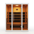 Infrared Sauna Built for Home Wellness, 2 Person Hemlock Wood, Low EMF Carbon Heaters, LED Bluetooth