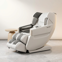 4D Full Body Massage Chair Zero Gravity Shiatsu Recliner,Sl Track Massage Chair with Heating,Leg Auto Extension,Bluetooth,Ai Voice and APP Controller,White — Studio Shot