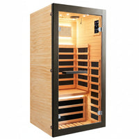 Infrared Sauna Designed for Home Spa Sessions, Low EMF Far-Infrared Heating, Starry Light Ceiling, 30.7x30.7x62.2