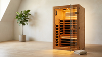 Infrared Sauna 1 Person Far Infrared Sauna Low EMF Indoor Sauna with Starry Light Ceiling Speakers Personal Dry Sauna for Home Gym Spa Fast Heating Easy Assembly 30.7X 30.7X62.2 — Lifestyle