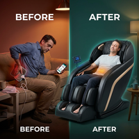 Massage Chair Built to Support Recovery, Zero Gravity Design, Heating Function, Remote Control — Before & After