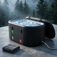 XXL Cold Plunge Tub for Athletes, Compatible with Water Chillers, 195 Gallon Inflatable Cold Plunge with Insulated Lid, Portable Ice Plunge Bathtub for Adult, Ice Tub Outdoor for Cold Water Therapy(C) — Studio Shot